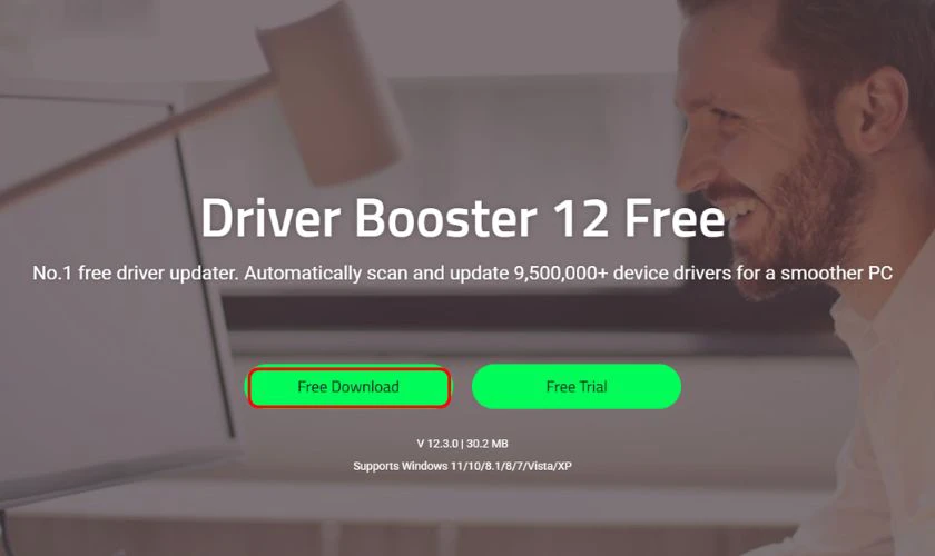 D&ugrave;ng phần mềm Driver Booster để tải v&agrave; c&agrave;i đặt driver mới nhất