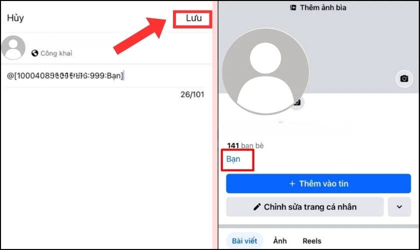 Th&ecirc;m đoạn m&atilde;, bấm n&uacute;t Lưu