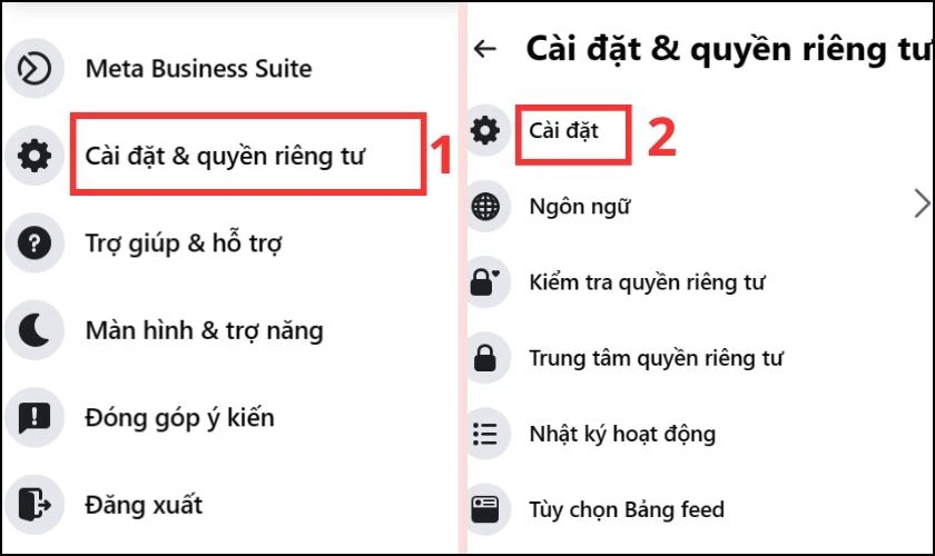 V&agrave;o c&agrave;i đặt v&agrave; quyền ri&ecirc;ng tư , chọn C&agrave;i đặt quyền ri&ecirc;ng tư
