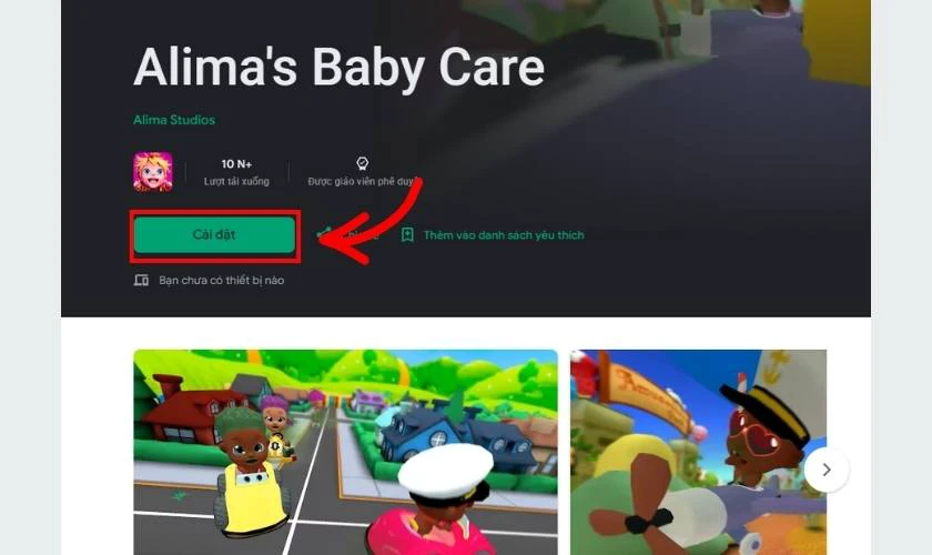 Cách tải Alima’s Baby trên Android nhanh chóng