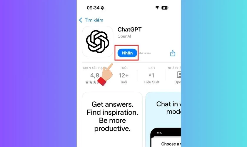 C&aacute;ch tải ChatGPT cho iPhone