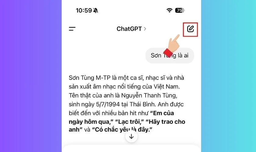 Bắt đầu c&acirc;u chuyện mới bằng nhấp chọn v&agrave;o biểu tượng b&uacute;t viết