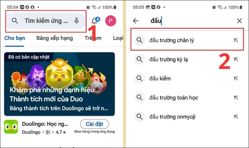 C&aacute;ch tải game Đấu Trường Ch&acirc;n L&yacute; tr&ecirc;n điện thoại Android