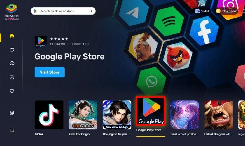 V&agrave;o Google Play
