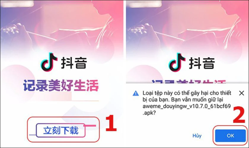 Tải TikTok Trung Quốc tr&ecirc;n Android