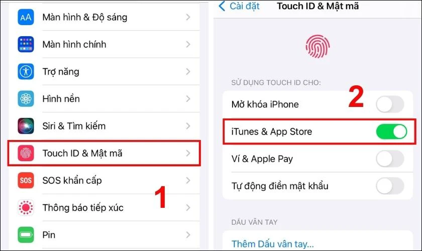 Tải ứng dụng tr&ecirc;n iPhone bằng Touch ID
