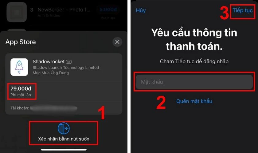 Nhập th&ocirc;ng tin theo hướng dẫn để ho&agrave;n tất qu&aacute; tr&igrave;nh trả ph&iacute;