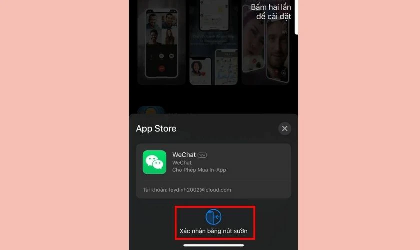 Nhập mật khẩu iCloud, Touch ID hoặc Face ID để x&aacute;c minh