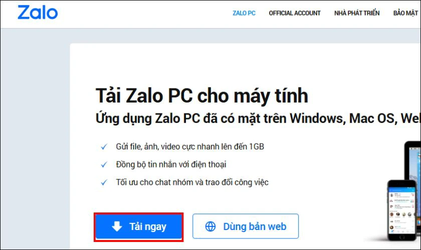 Tải Zalo cho MacBook mới nhất