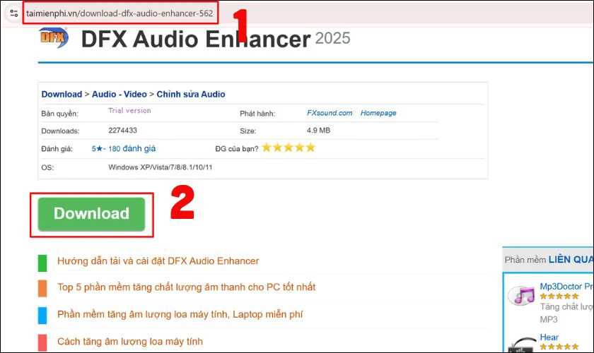 Tăng âm lượng máy tính bằng DFX Audio Enhancer