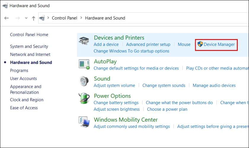 Sử dụng Device Manager để tăng tốc m&aacute;y t&iacute;nh Win 7, 10, 11