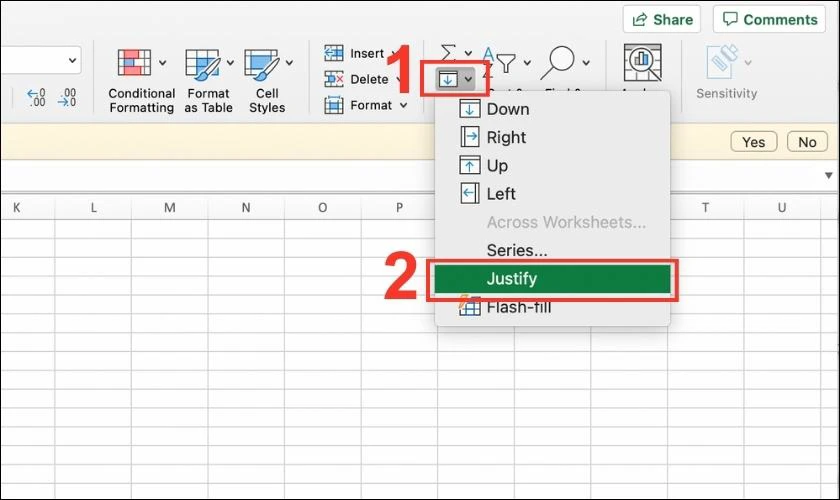 C&aacute;ch gộp cột, h&agrave;ng trong bảng Excel