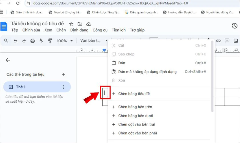 C&aacute;ch x&oacute;a bảng trong Google Docs nhanh ch&oacute;ng