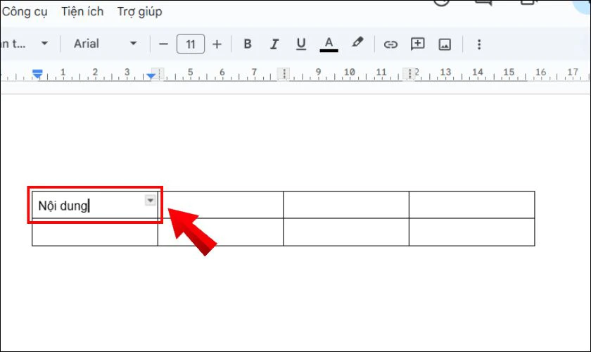 C&aacute;ch tạo bảng trong Google Docs đơn giản nhanh