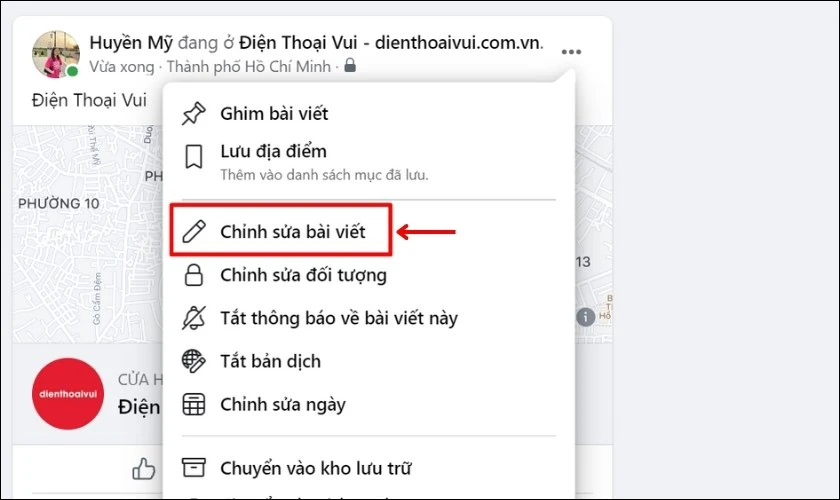 Chỉnh sửa b&agrave;i viết