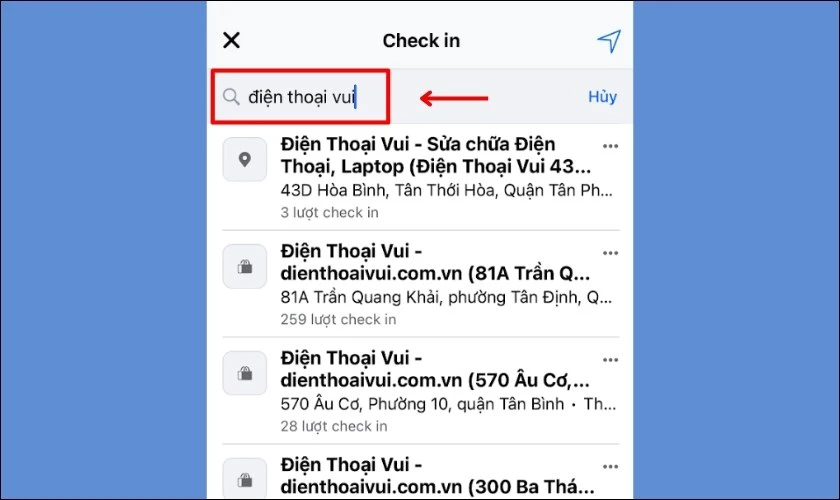 G&otilde; v&agrave;o t&ecirc;n địa điểm