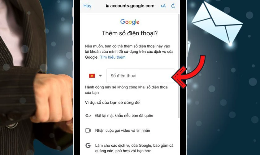 Nhập số điện thoại để nhận mã xác minh