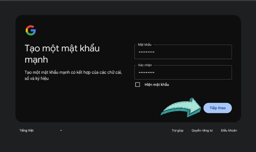 Đặt mật khẩu cho tài khoản Gmail của bạn