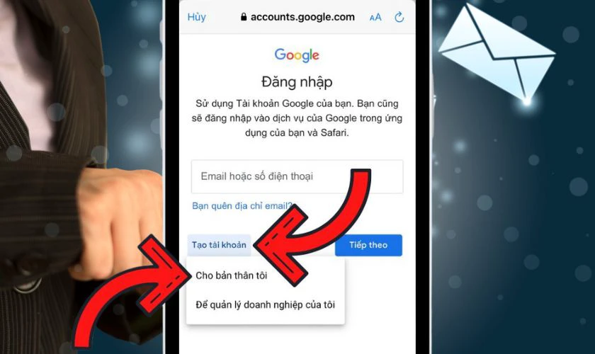 Cách tạo Email mới trên iPhone