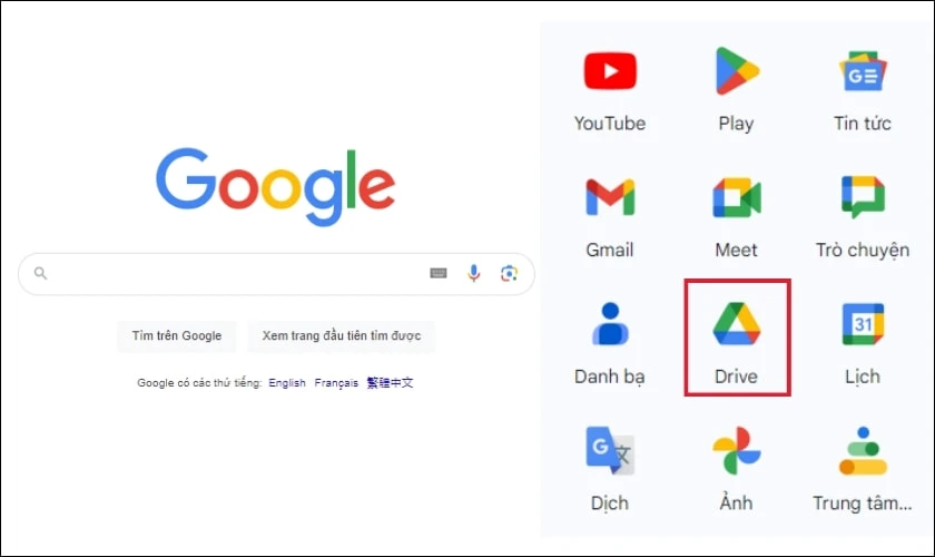 Đăng nhập v&agrave;o Google v&agrave; truy cập v&agrave;o Google Drive