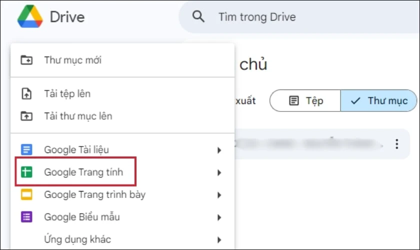 Trong c&aacute;c t&ugrave;y chọn, bạn click v&agrave;o mục Google Trang t&iacute;nh