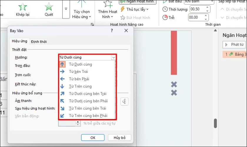 C&aacute;ch tạo hiệu ứng cho bảng trong PowerPoint