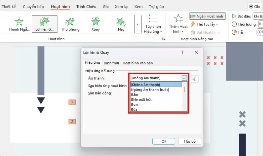 C&aacute;ch tạo hiệu ứng &acirc;m thanh trong PowerPoint