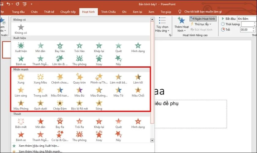 C&aacute;ch tạo hiệu ứng c&acirc;u trả lời đ&uacute;ng trong PowerPoint