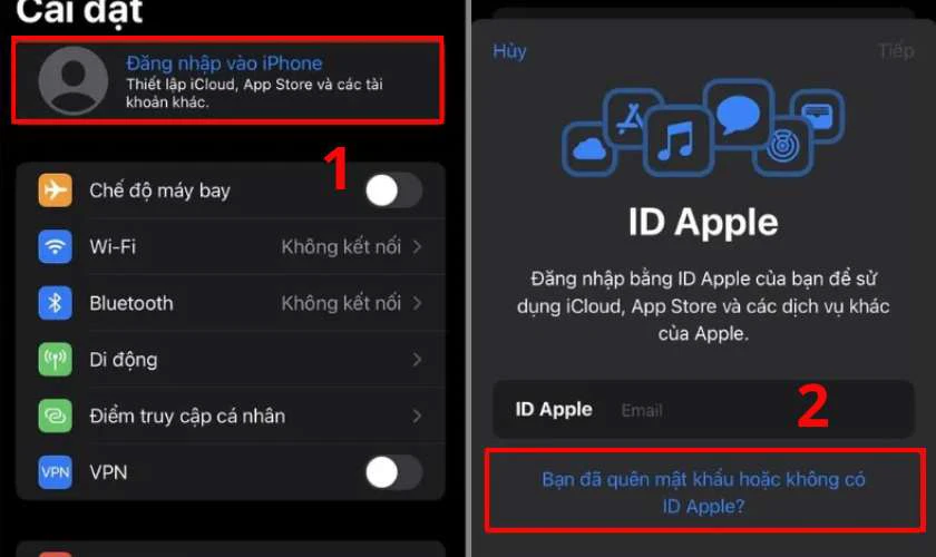 C&aacute;ch tạo ID Apple mới tr&ecirc;n iPhone bằng &ldquo;C&agrave;i đặt&rdquo;