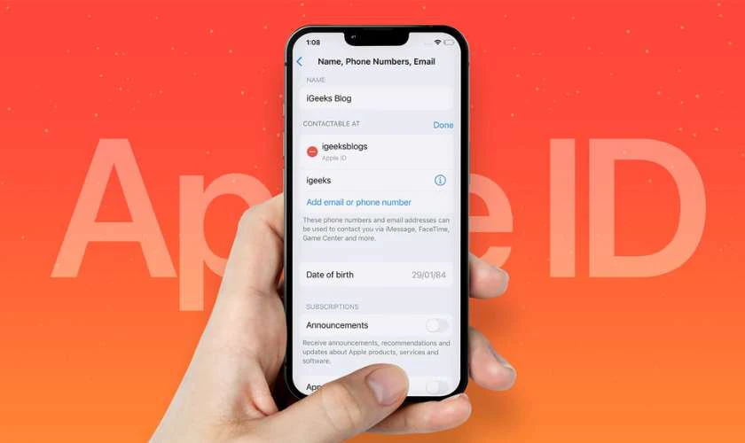 Lưu &yacute; khi tạo t&agrave;i khoản ID Apple mới