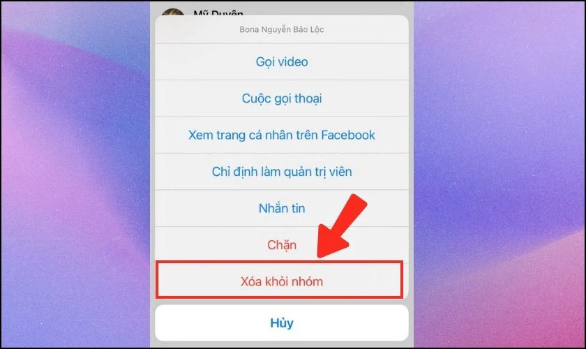 Bạn bấm v&agrave;o T&ecirc;n của th&agrave;nh vi&ecirc;n đ&oacute;