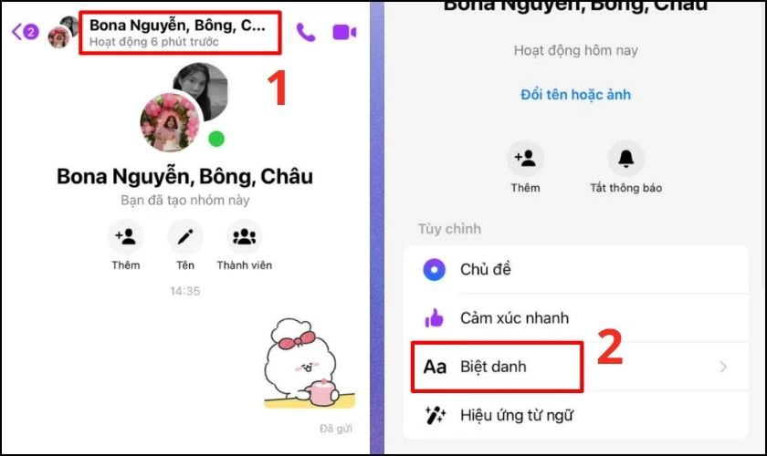 Bạn nhấn v&agrave;o T&ecirc;n nh&oacute;m