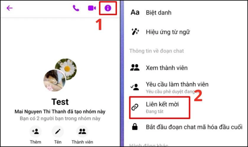 Bạn truy cập v&agrave;o nh&oacute;m chat của m&igrave;nh