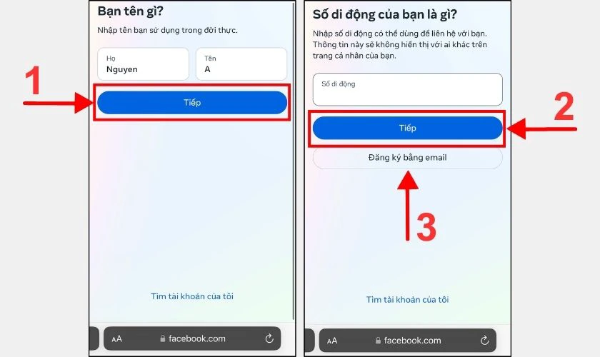 C&aacute;ch tạo t&agrave;i khoản Facebook mới tr&ecirc;n điện thoại bằng tr&igrave;nh duyệt đơn giản