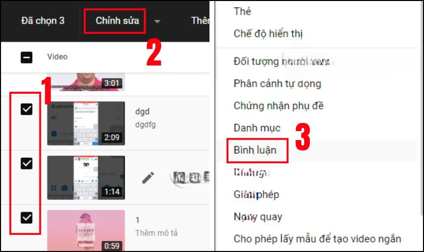 Sau đ&oacute;, tại thanh c&ocirc;ng cụ m&agrave;u đen ph&iacute;a tr&ecirc;n, nhấn v&agrave;o Chỉnh sửa, rồi chọn B&igrave;nh luận