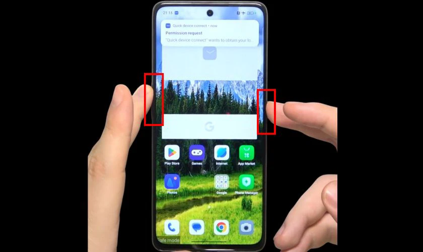 Nhấn giữ ph&iacute;m nguồn v&agrave; ph&iacute;m &acirc;m lượng trong v&agrave;i gi&acirc;y