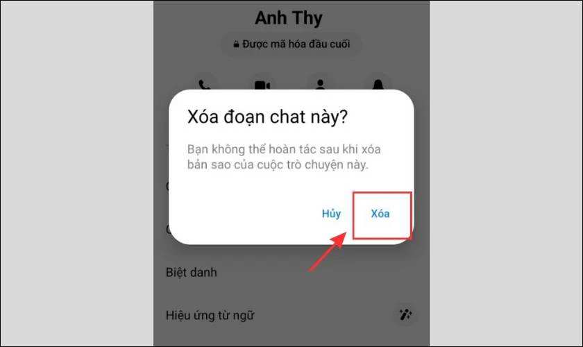C&aacute;ch tắt cuộc tr&ograve; chuyện b&iacute; mật tr&ecirc;n Messenger bằng điện thoại Android