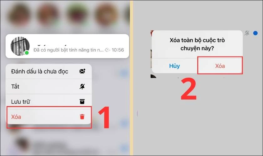 C&aacute;ch tắt cuộc tr&ograve; chuyện b&iacute; mật tr&ecirc;n Messenger bằng điện thoại iPhone