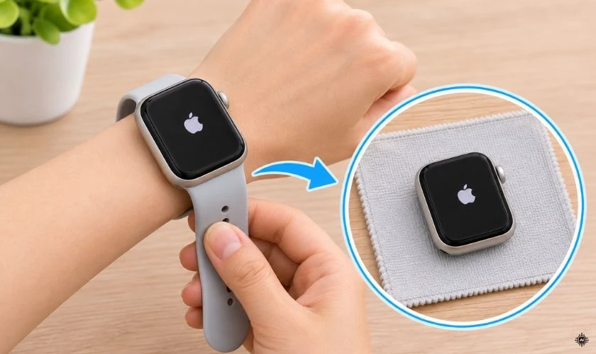 Tháo Apple Watch và đặt nơi khô thoáng