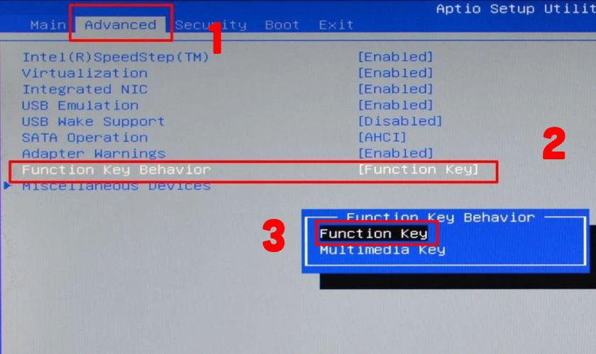 Cách tắt phím Fn trên laptop Asus