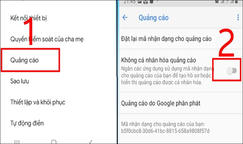 Bật Chế độ thu gọn đơn giản