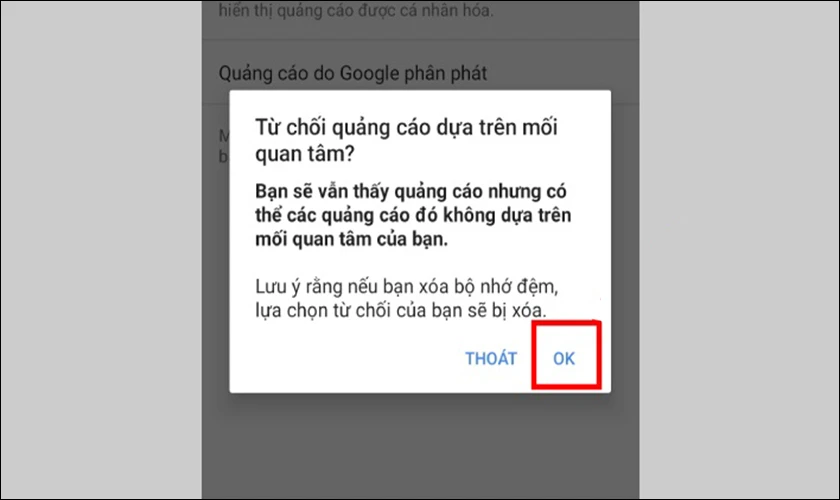 Chọn OK