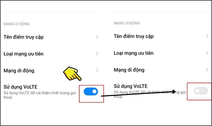 Cách tắt VoLTE trên Xiaomi