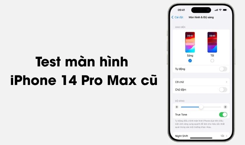 Test màn hình và cảm ứng iPhone 14 Pro Max cũ