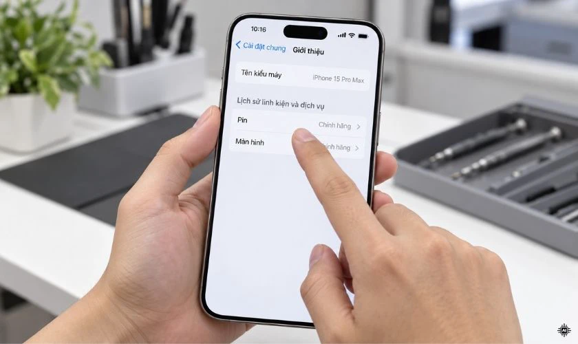 Kiểm tra lịch sử linh kiện và sửa chữa