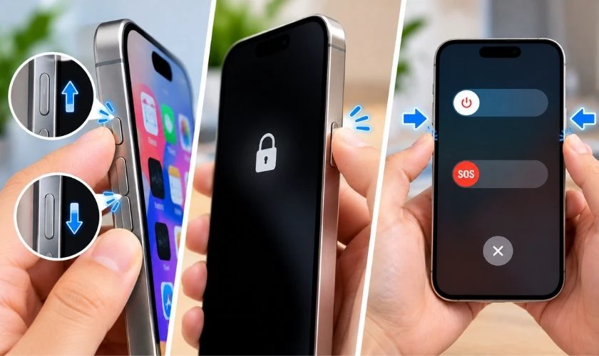 Cách test iPhone cũ qua nút âm lượng, nút nguồn
