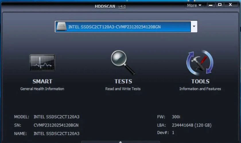 Phần mềm HDDScan
