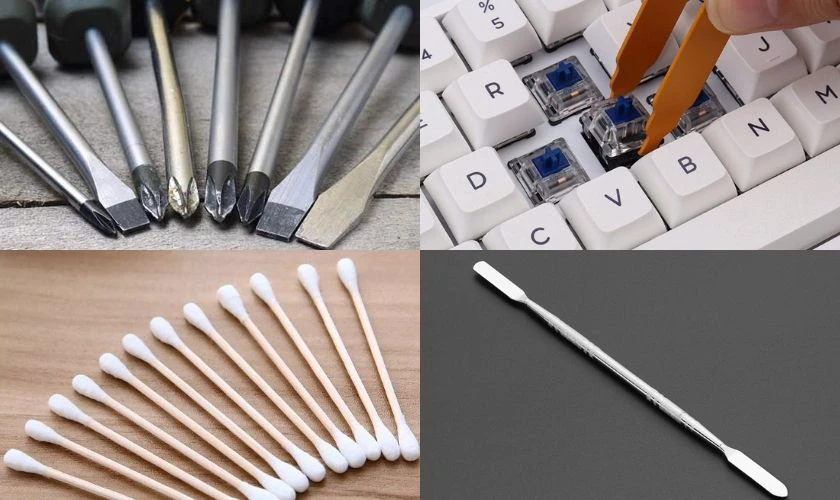 Dụng cụ cần chuẩn bị để th&aacute;o, thay b&agrave;n ph&iacute;m laptop
