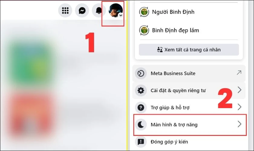 C&aacute;ch đổi giao diện tr&ecirc;n Facebook sang nền tối bằng m&aacute;y t&iacute;nh