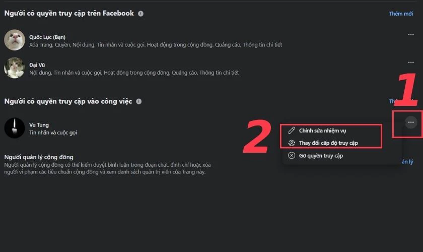 C&aacute;c bước chỉnh sửa quyền quản trị vi&ecirc;n cho page
